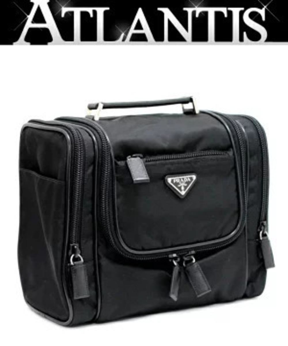 Prada Makeup Travel Pouch Clutch Handbag Black